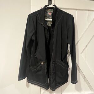 Dickies Black Scrub Jacket